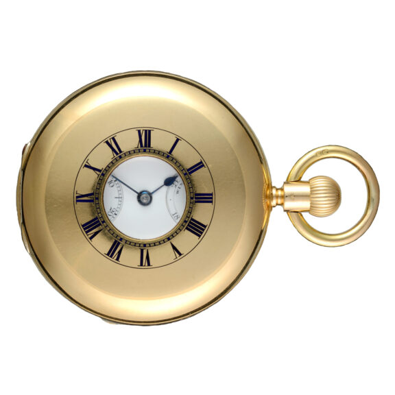 Gold English keyless reverse fusee by Victor Kullberg Circa 1881