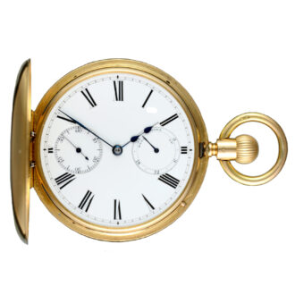 Gold English keyless reverse fusee by Victor Kullberg Circa 1881