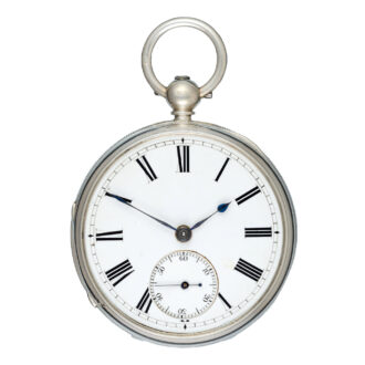 An silver English lever with Burdess patent winding Circa 1881
