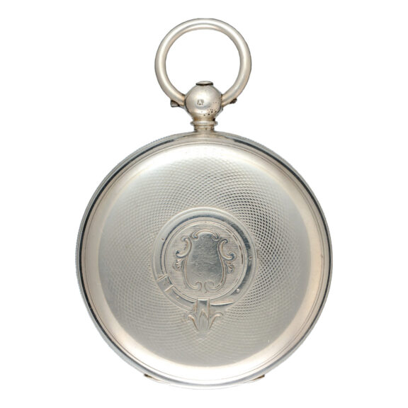 An silver English lever with Burdess patent winding Circa 1881 An silver English lever with Burdess patent winding Circa 1881