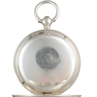 An silver English lever with Burdess patent winding Circa 1881