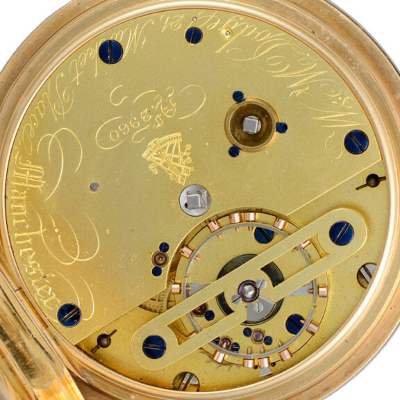 Gold freesprung keyless reverse fusee by Kullberg Circa 1882 Gold freesprung keyless reverse fusee by Kullberg Circa 1882