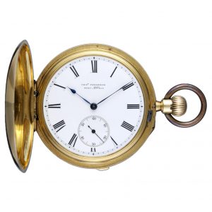 A gold English minute repeating lever by Frodsham Circa 1883