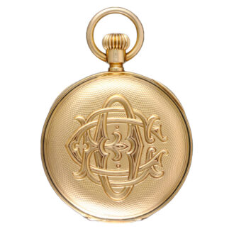 Gold Swiss lever by Patek Philippe with enamel portrait Circa 1883