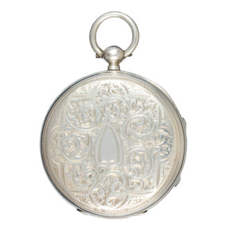 A small English duplex in a silver open face case Circa 1883