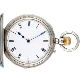 Swiss silver half-hunting cased lever pocket watch Circa 1884 Swiss silver half-hunting cased lever pocket watch Circa 1884