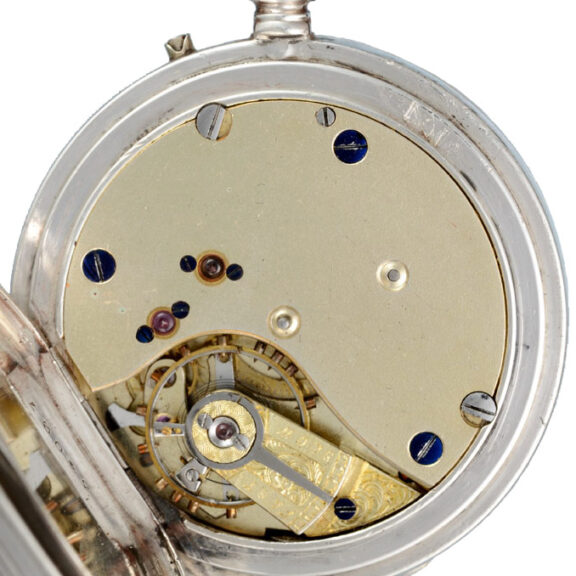 Swiss silver half-hunting cased lever pocket watch Circa 1884 Swiss silver half-hunting cased lever pocket watch Circa 1884