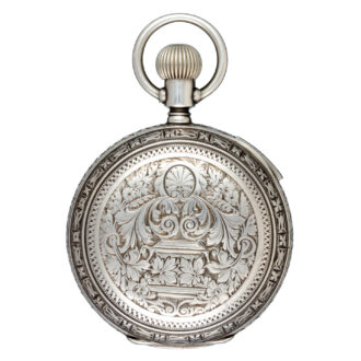 A silver quarter repeater with concealed erotic scene Circa 1885