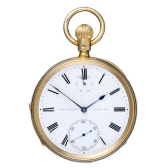 Gold keyless reverse fusee chronometer by Kullberg Circa 1886