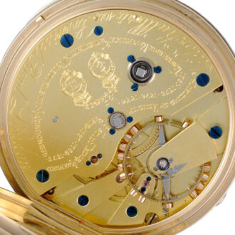 Gold keyless reverse fusee chronometer by Kullberg Circa 1886