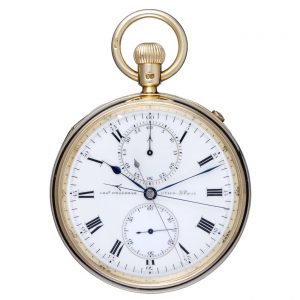Gold English split seconds chronograph by Frodsham Circa 1887