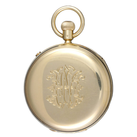 Gold English split seconds chronograph by Frodsham Circa 1887 Gold English split seconds chronograph by Frodsham Circa 1887