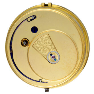 An English lever in engine turned gold open face case Circa 1887