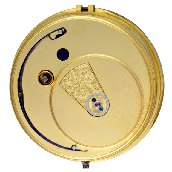 An English lever in engine turned gold open face case Circa 1887 An English lever in engine turned gold open face case Circa 1887