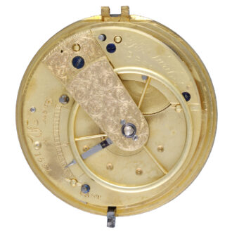 Rare Massey type 4 fusee lever in silver open face case Circa 1888