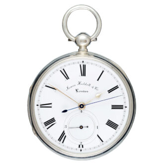 Rare English silver lever with jumping quarter seconds Circa 1889
