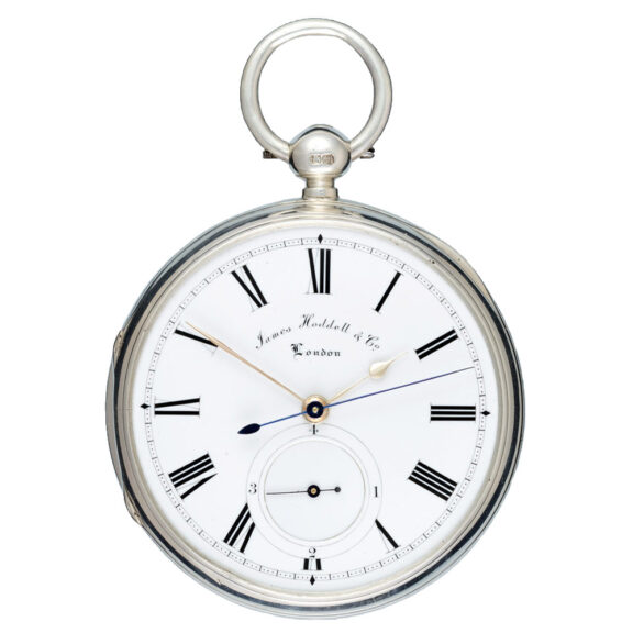 Rare English silver lever with jumping quarter seconds Circa 1889