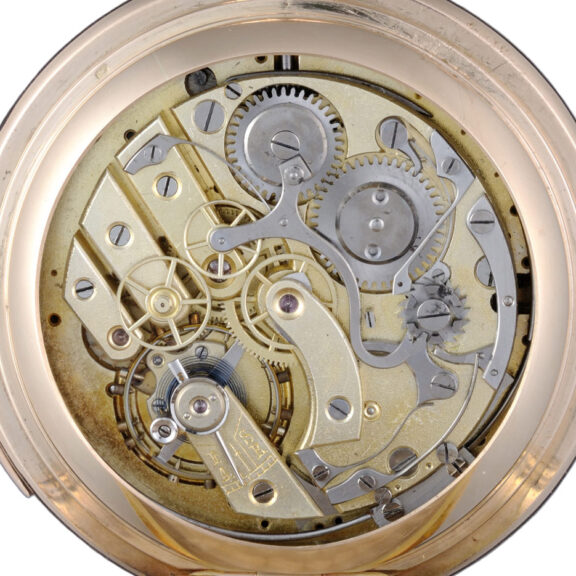 Swiss repeating chronograph with moon phases Circa 1890 Swiss repeating chronograph with moon phases Circa 1890