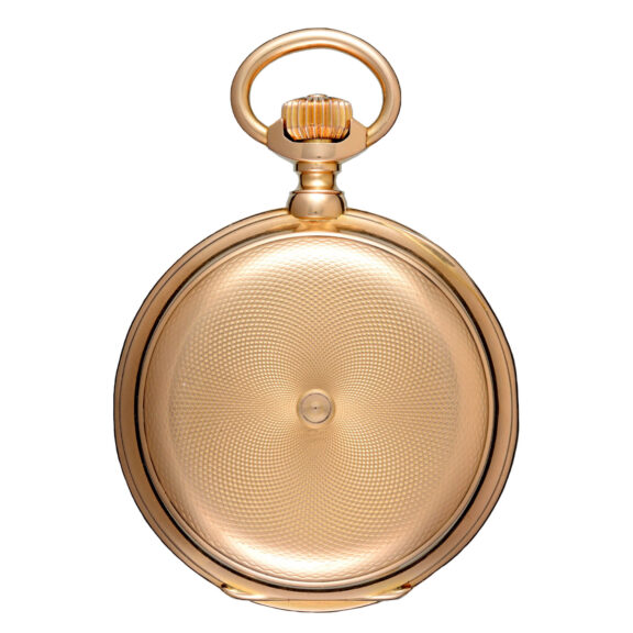 Gold chronometer in an engine turned full hunter case Circa 1890 PA0372 - 4 Gold chronometer in an engine turned full hunter case Circa 1890