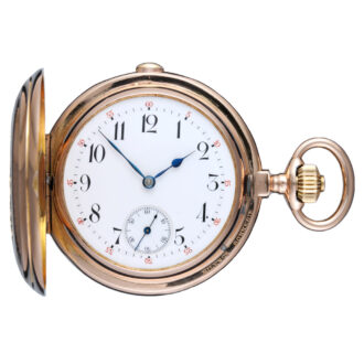 Grande sonnerie clockwatch in a gold full hunter case Circa 1890
