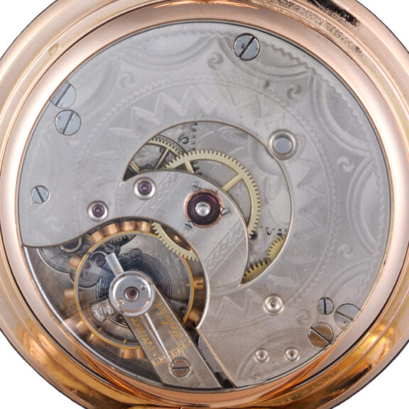 Grande sonnerie clockwatch in a gold full hunter case Circa 1890 Grande sonnerie clockwatch in a gold full hunter case Circa 1890