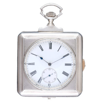 Square Swiss silver minute repeating lever watch Circa 1890