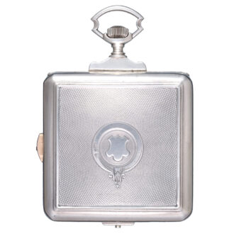 Square Swiss silver minute repeating lever watch Circa 1890