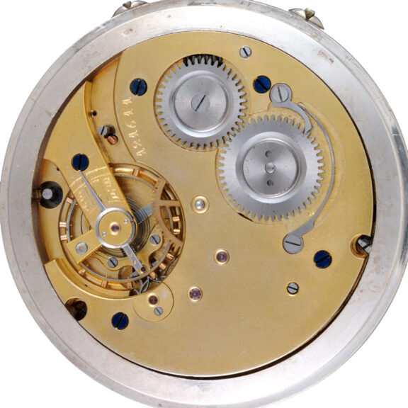 Swiss lever with moonphase calendar in glass ball clock Circa 1890 Swiss lever with moonphase calendar in glass ball clock Circa 1890