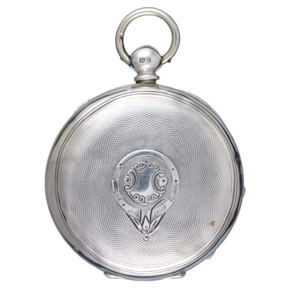 Silver English centre seconds fusee lever pocket watch Circa 1890 Silver English centre seconds fusee lever pocket watch Circa 1890