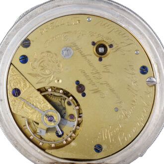 Silver English centre seconds fusee lever pocket watch Circa 1890 Silver English centre seconds fusee lever pocket watch Circa 1890