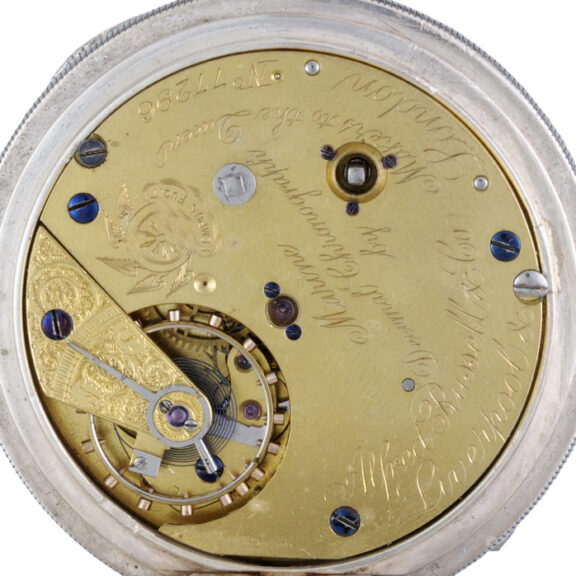Silver English centre seconds fusee lever pocket watch Circa 1890 Silver English centre seconds fusee lever pocket watch Circa 1890