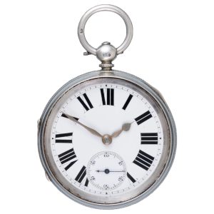 English silver open faced lever pocket watch Circa 1890
