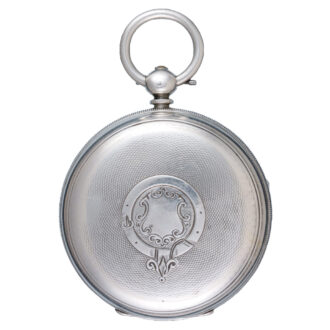 English silver open faced lever pocket watch Circa 1890