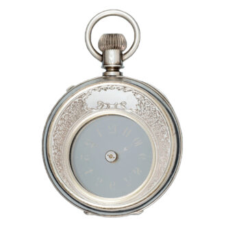 A Swiss mystery watch in a silver double sided case Circa 1890