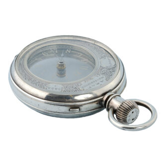 A Swiss mystery watch in a silver double sided case Circa 1890