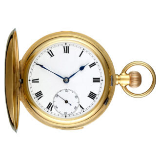 Swiss gilt hunting cased quarter repeating lever Circa 1890