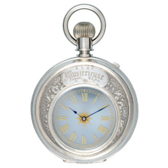 A Swiss mystery watch in a silver double sided case Circa 1890 A Swiss mystery watch in a silver double sided case Circa 1890