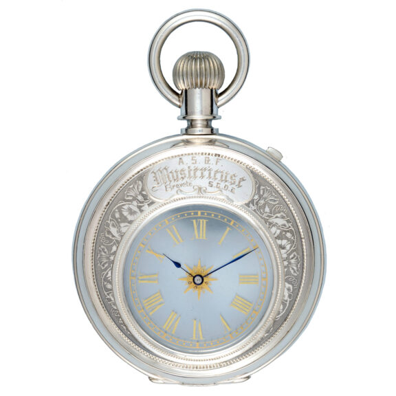 A Swiss mystery watch in a silver double sided case Circa 1890 A Swiss mystery watch in a silver double sided case Circa 1890