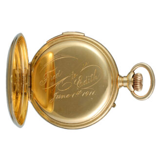 Unusually small Swiss gold quarter repeating lever Circa 1890