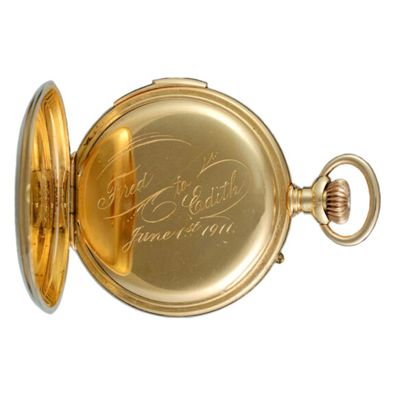 Unusually small Swiss gold quarter repeating lever Circa 1890 Unusually small Swiss gold quarter repeating lever Circa 1890