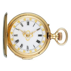 Unusually small Swiss gold quarter repeating lever Circa 1890