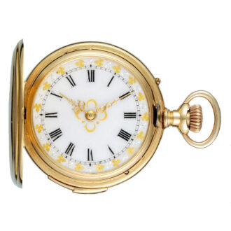 Unusually small Swiss gold quarter repeating lever Circa 1890