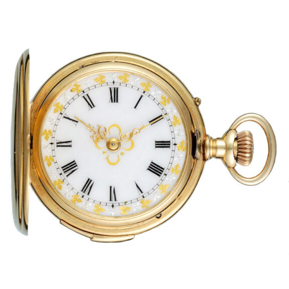 Unusually small Swiss gold quarter repeating lever Circa 1890