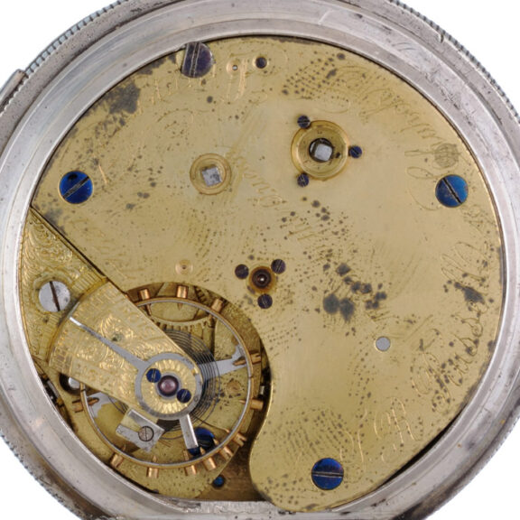 English centre seconds lever in a silver open face case Circa 1891 English centre seconds lever in a silver open face case Circa 1891