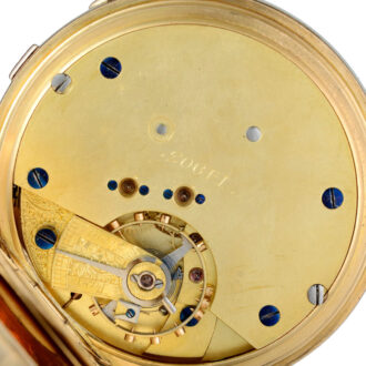 English 18K gold half-hunting cased chronograph Circa 1891