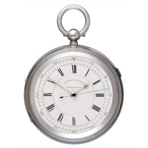 English centre seconds lever in a silver open face case Circa 1892