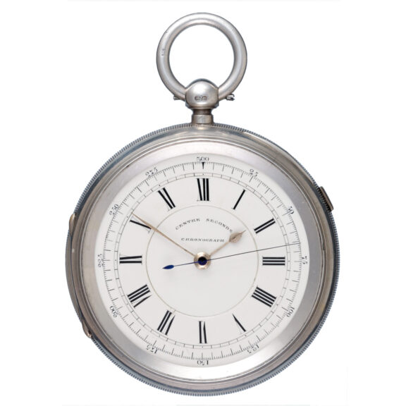 English centre seconds lever in a silver open face case Circa 1892