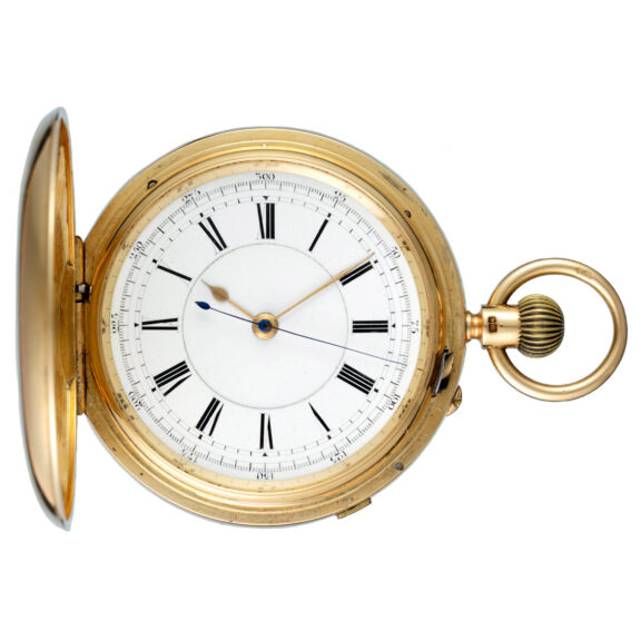 English centre seconds lever in a gold full hunter case Circa 1892