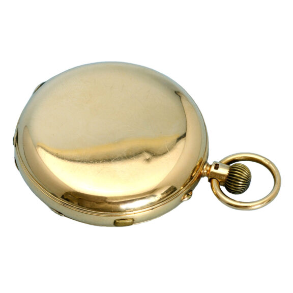 English centre seconds lever in a gold full hunter case Circa 1892 English centre seconds lever in a gold full hunter case Circa 1892