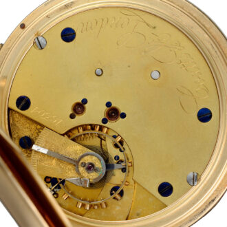 English centre seconds lever in a gold full hunter case Circa 1892